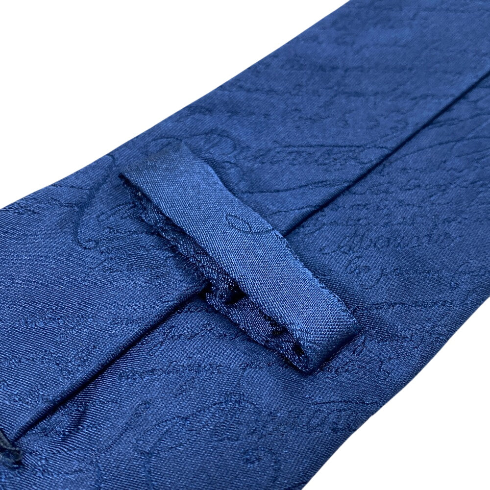 Berluti tie silk blue Calligraphy mens Used Authentic