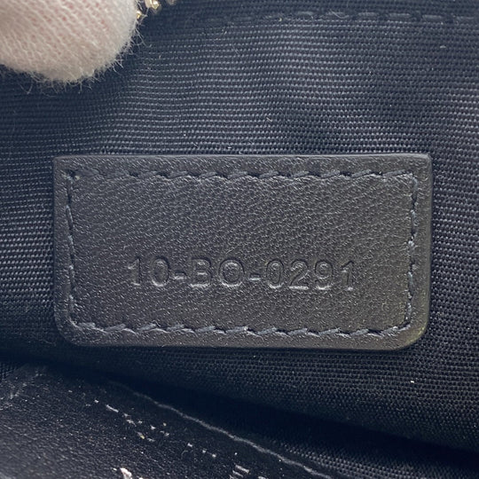 Dior Coin case leather black Oblique mens Used Authentic