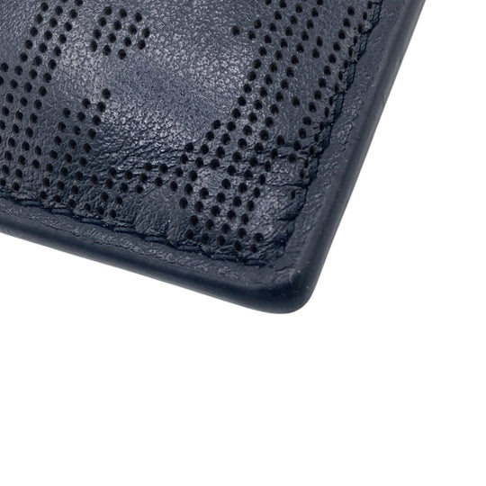 Dior Coin case leather black Oblique mens Used Authentic