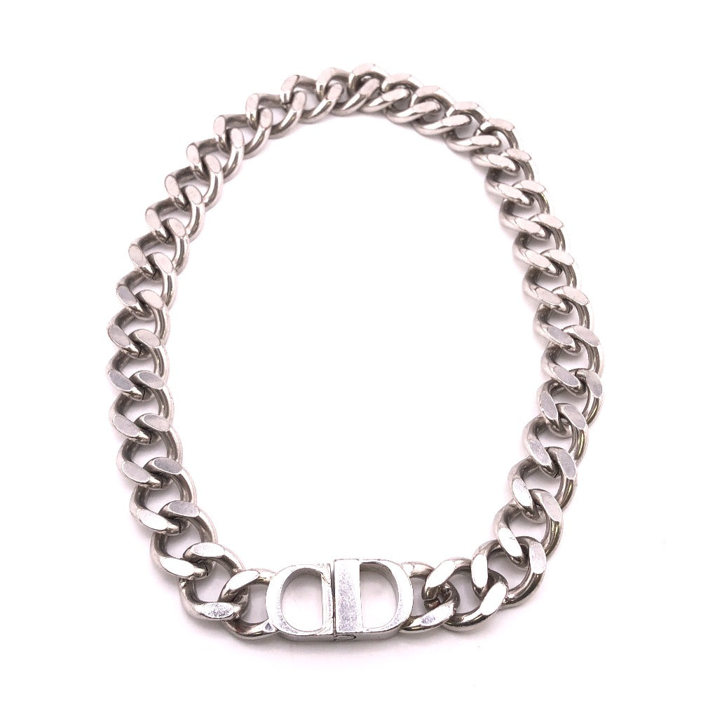 Dior Necklace Silver Silver GGP CD ICON Chain link mens(Unisex) Used Authentic