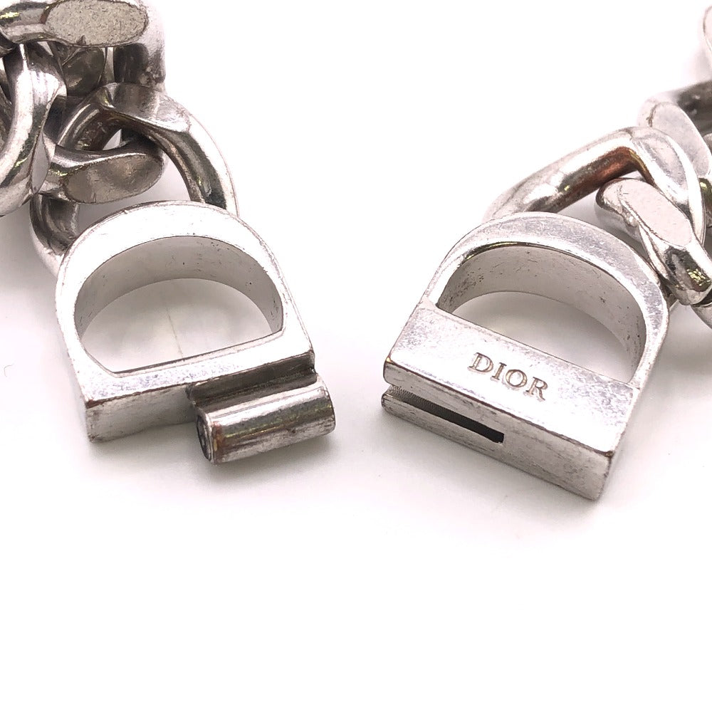 Dior Necklace Silver Silver GGP CD ICON Chain link mens(Unisex) Used Authentic