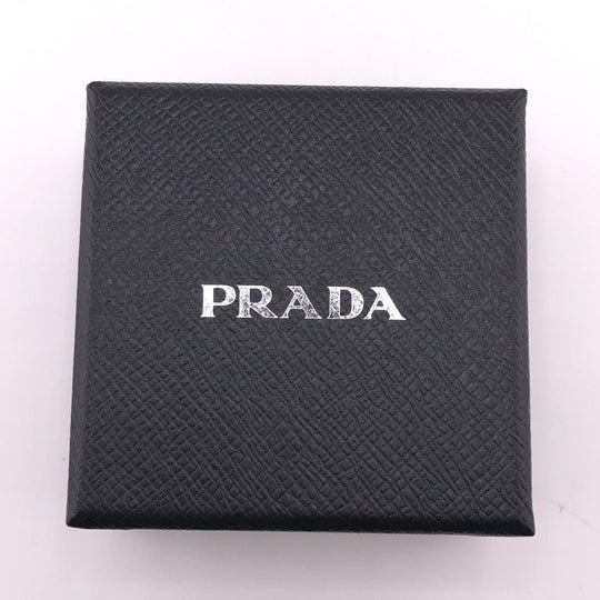 PRADA Brooch leather yellow Gold Platedx leather Women Used Authentic