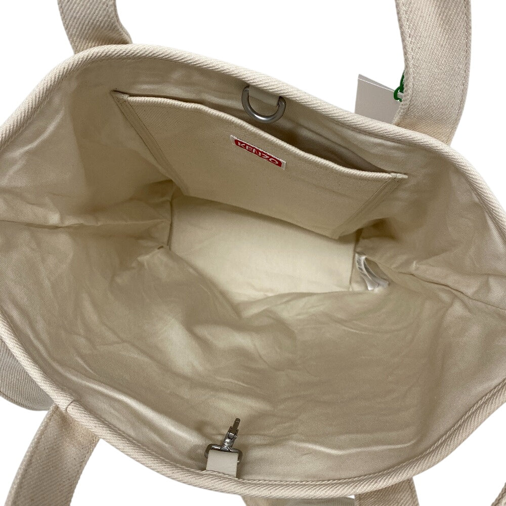 KENZO Tote Bag canvas white FD55SA901F34 unisex(Unisex) Used Authentic