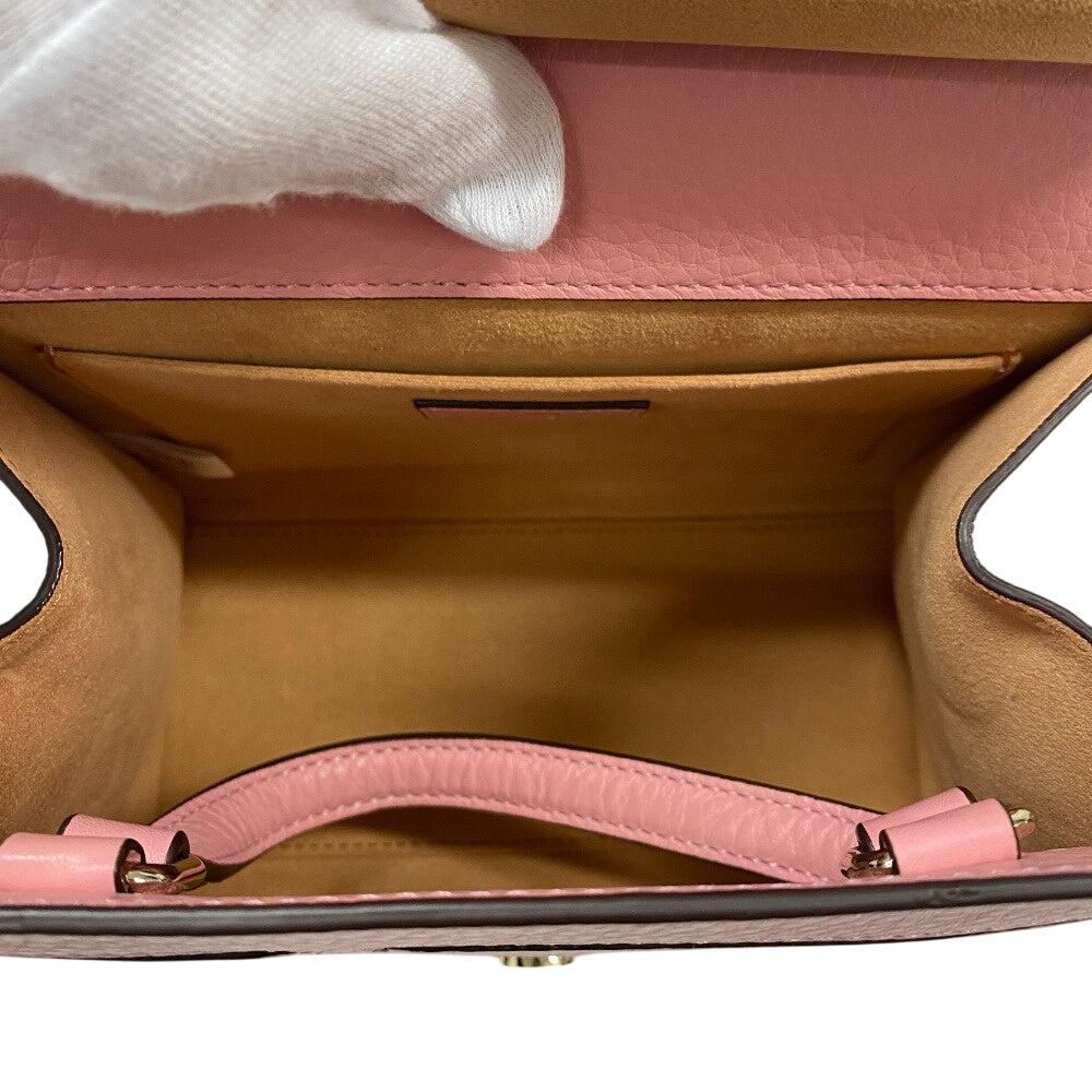 OAD NEW YORK Shoulder Bag leather pink 2WAY handbag Women Used Authentic