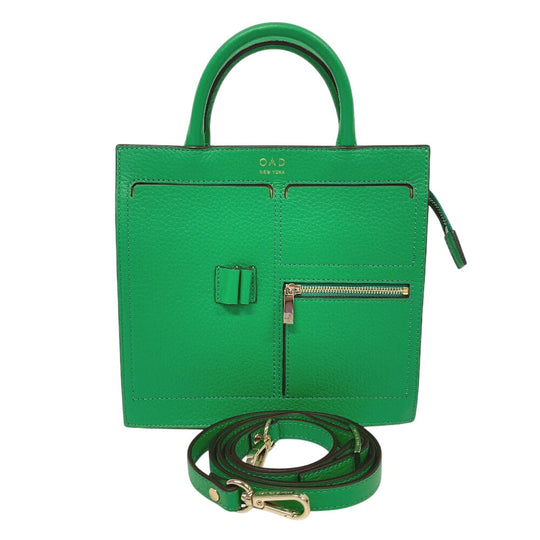 OAD NEW YORK Shoulder Bag leather green 2WAY handbag Women Used Authentic