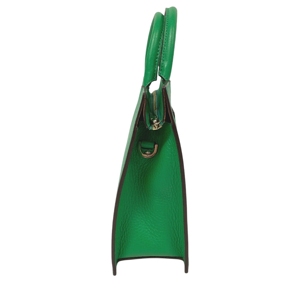 OAD NEW YORK Shoulder Bag leather green 2WAY handbag Women Used Authentic