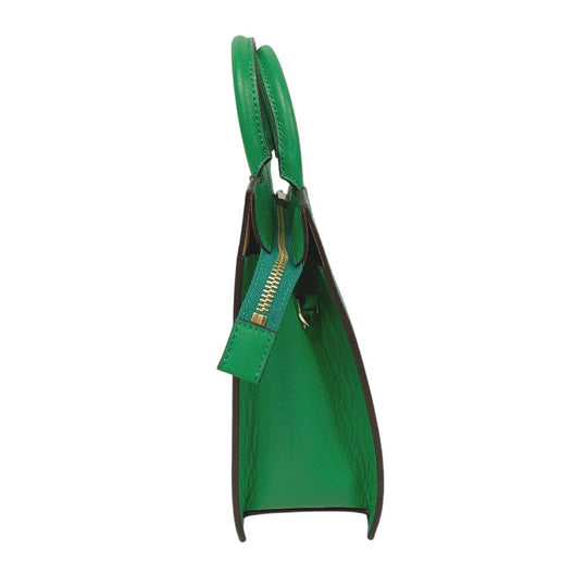OAD NEW YORK Shoulder Bag leather green 2WAY handbag Women Used Authentic