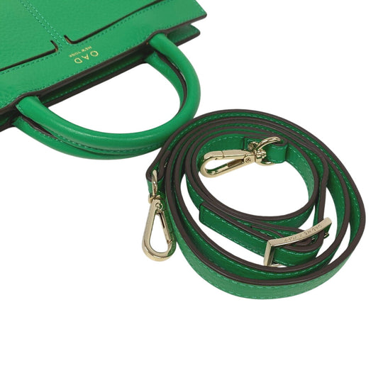 OAD NEW YORK Shoulder Bag leather green 2WAY handbag Women Used Authentic