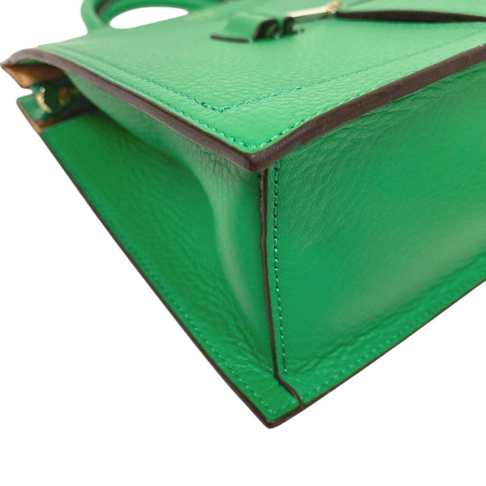 OAD NEW YORK Shoulder Bag leather green 2WAY handbag Women Used Authentic
