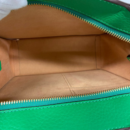 OAD NEW YORK Shoulder Bag leather green 2WAY handbag Women Used Authentic