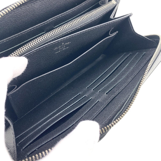 LOUIS VUITTON Long Wallet Purse M61698 Monogram Eclipse black Travel case Monogram Eclipse mens Used Authentic