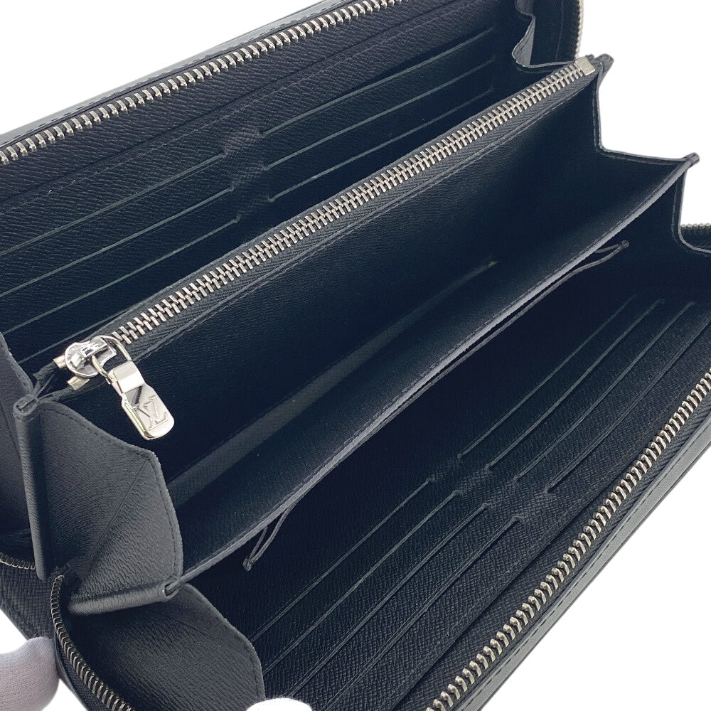 LOUIS VUITTON Long Wallet Purse M61698 Monogram Eclipse black Travel case Monogram Eclipse mens Used Authentic