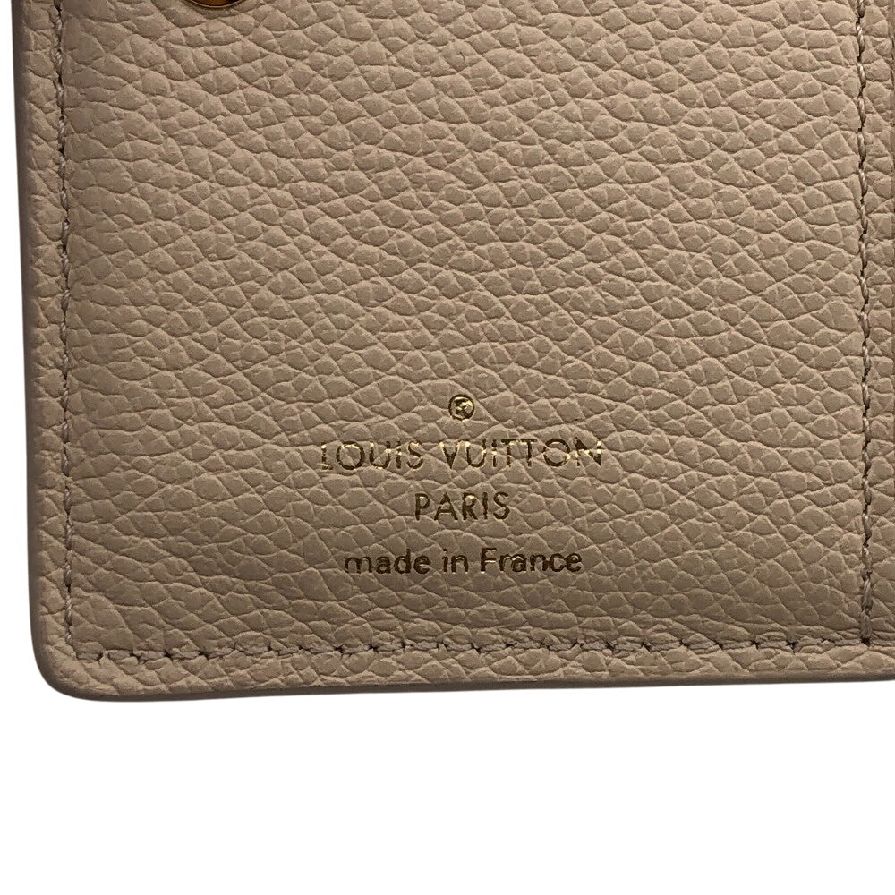LOUIS VUITTON Bifold Wallet M80754 leather white Monogram Ann Platt Portefeuille Claire Women Used Authentic