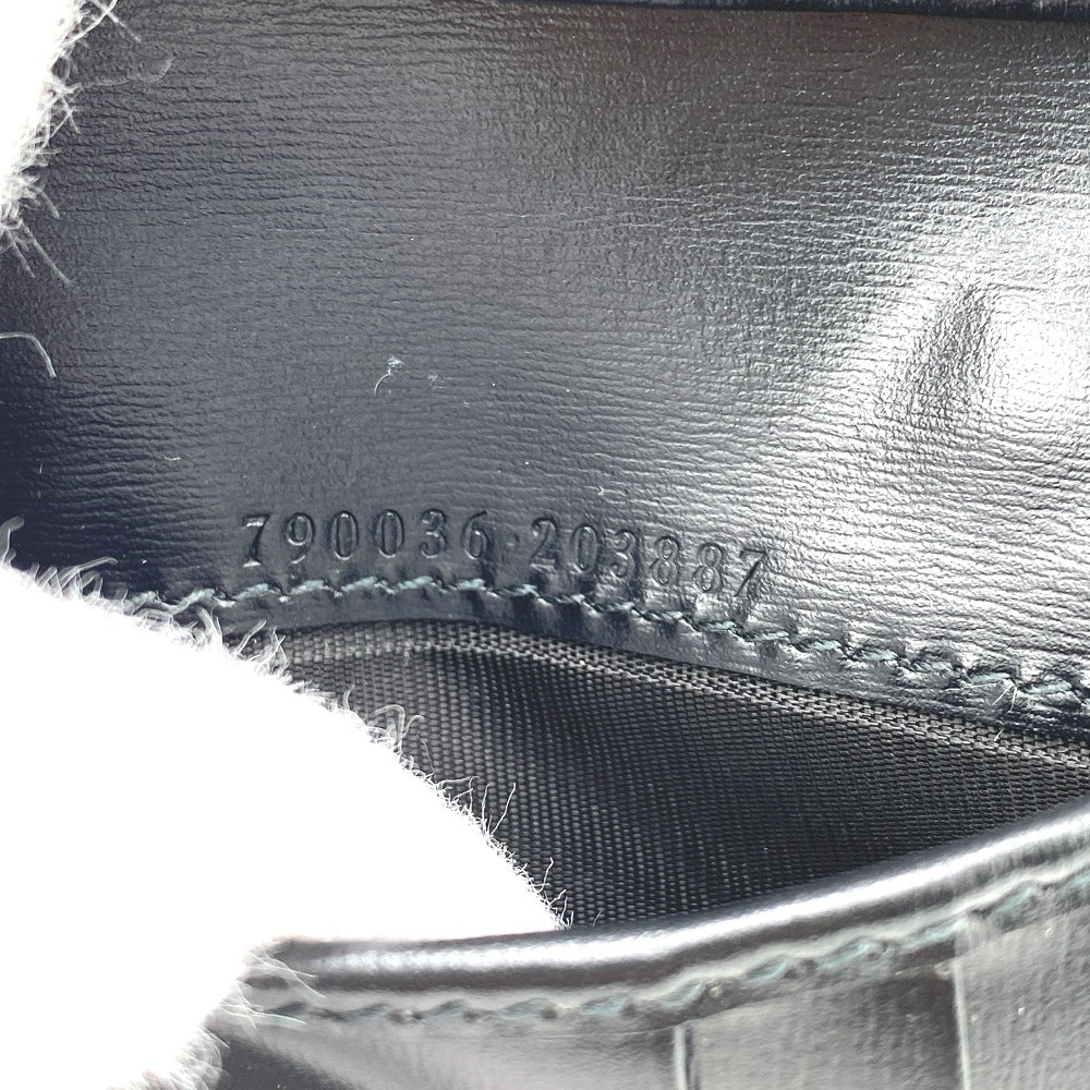 GUCCI Bifold Wallet Canvas, Leather black GG canvas Women Used Authentic