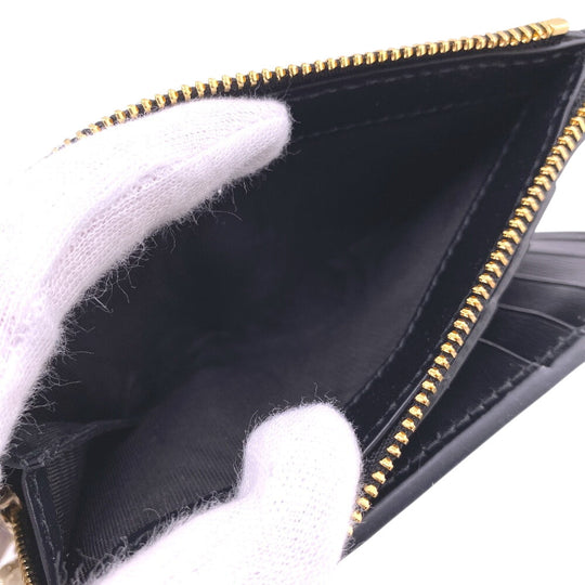 GUCCI Bifold Wallet Canvas, Leather black GG canvas Women Used Authentic