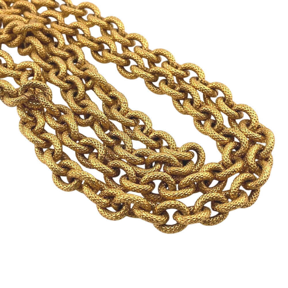 CHANEL Necklace 29 Gold Plated gold COCO Mark unisex(Unisex) Used Authentic