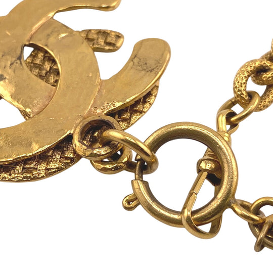 CHANEL Necklace 29 Gold Plated gold COCO Mark unisex(Unisex) Used Authentic