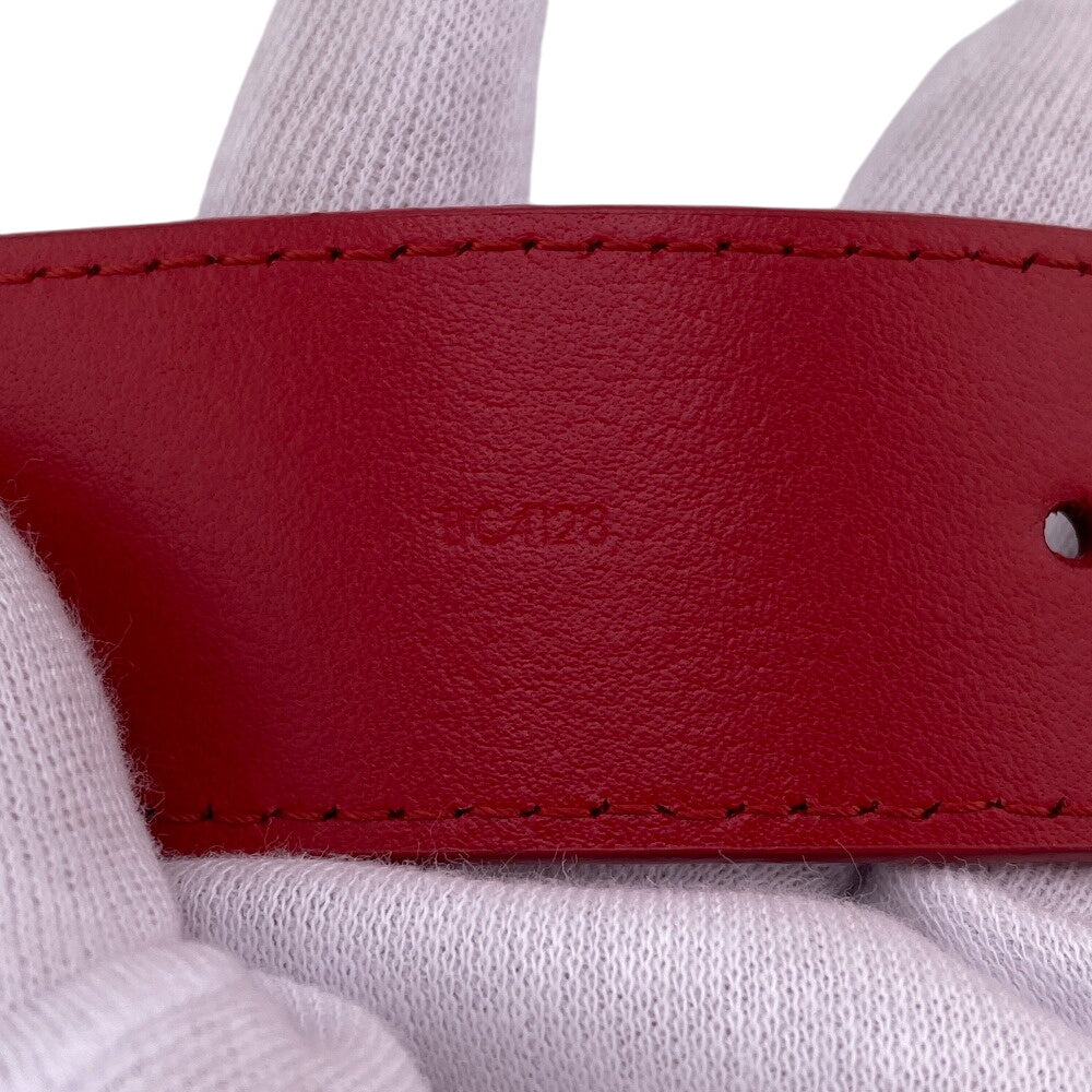LOUIS VUITTON belt M096 Leather, Metal Red Monogram New Wave Santur Women(Unisex) 85/34 Used Authentic