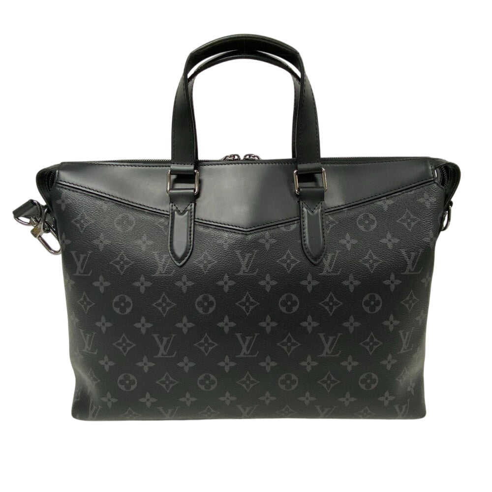 LOUIS VUITTON Briefcase M40566 leather black Shoulder Monogram Eclipse Explorer Women(Unisex) Used Authentic