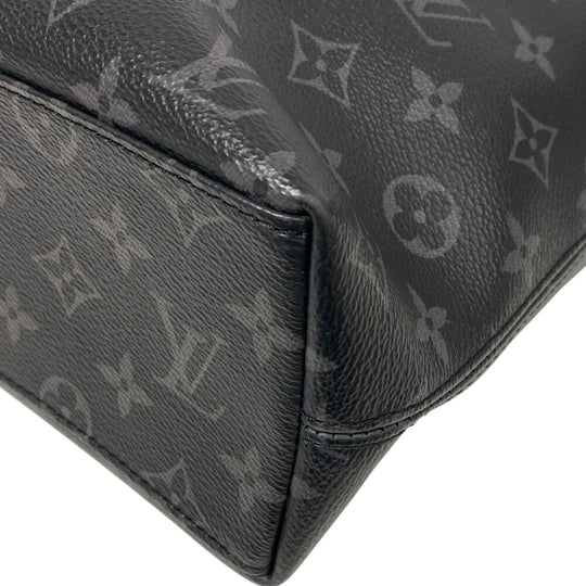 LOUIS VUITTON Briefcase M40566 leather black Shoulder Monogram Eclipse Explorer Women(Unisex) Used Authentic