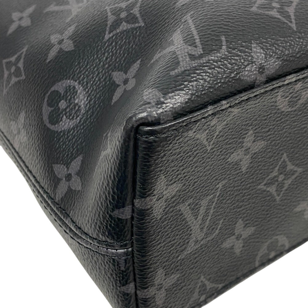 LOUIS VUITTON Briefcase M40566 leather black Shoulder Monogram Eclipse Explorer Women(Unisex) Used Authentic