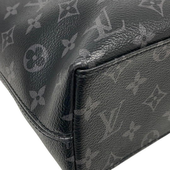 LOUIS VUITTON Briefcase M40566 leather black Shoulder Monogram Eclipse Explorer Women(Unisex) Used Authentic