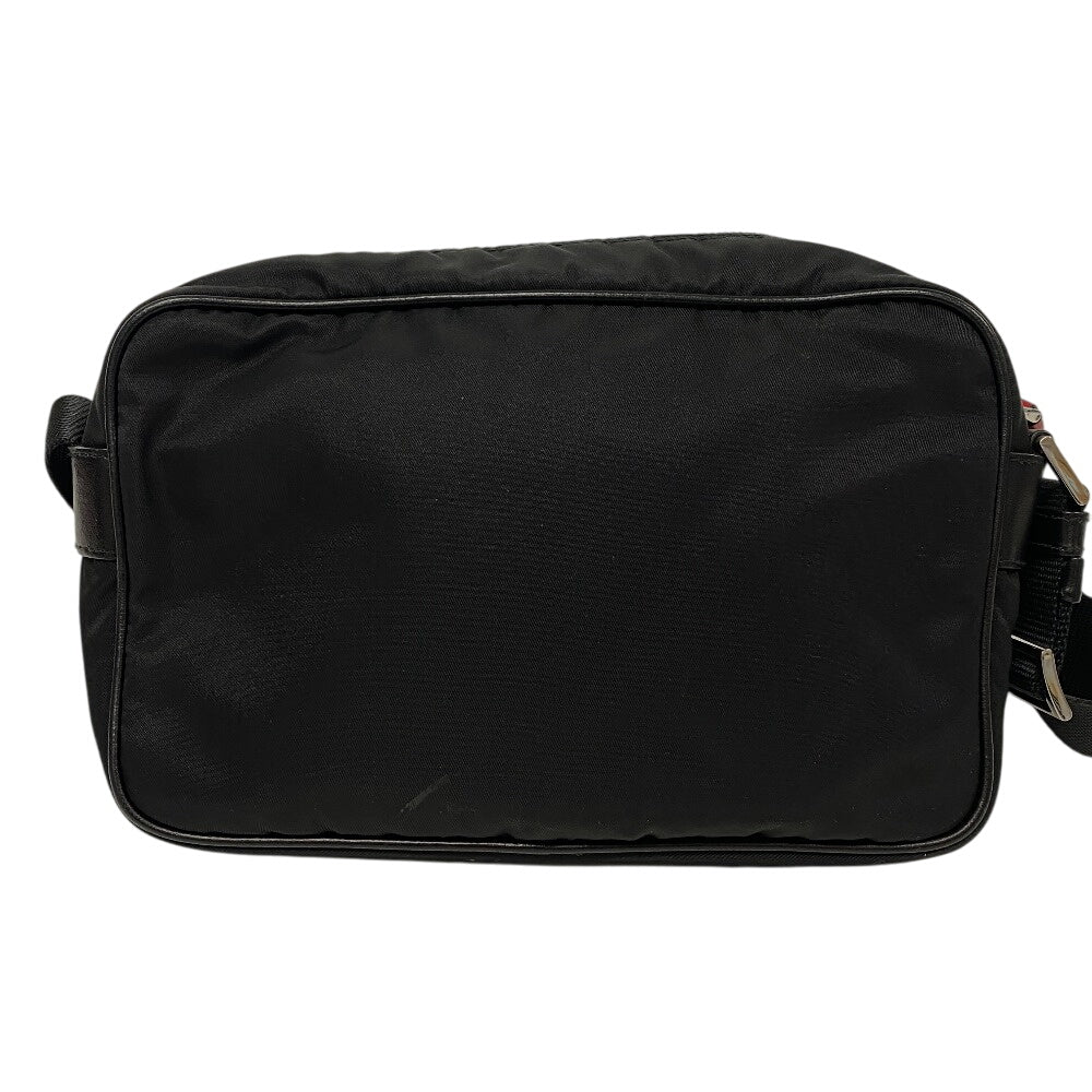 PRADA Shoulder Bag 1BC167 Nylon black Test Women Used Authentic