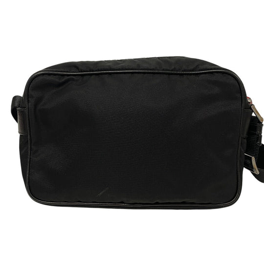 PRADA Shoulder Bag 1BC167 Nylon black Test Women Used Authentic