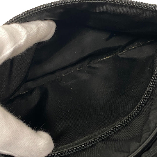 PRADA Shoulder Bag 1BC167 Nylon black Test Women Used Authentic
