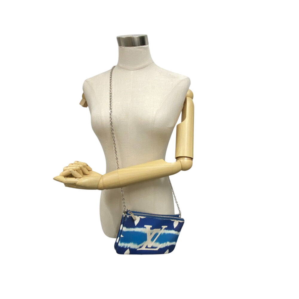 LOUIS VUITTON Pochette M69124 leather blue LV Escal Pochette double zip unisex(Unisex) Used Authentic