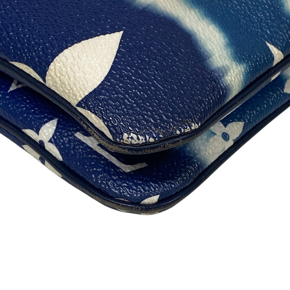 LOUIS VUITTON Pochette M69124 leather blue LV Escal Pochette double zip unisex(Unisex) Used Authentic