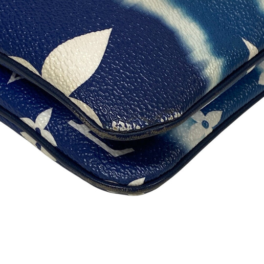 LOUIS VUITTON Pochette M69124 leather blue LV Escal Pochette double zip unisex(Unisex) Used Authentic