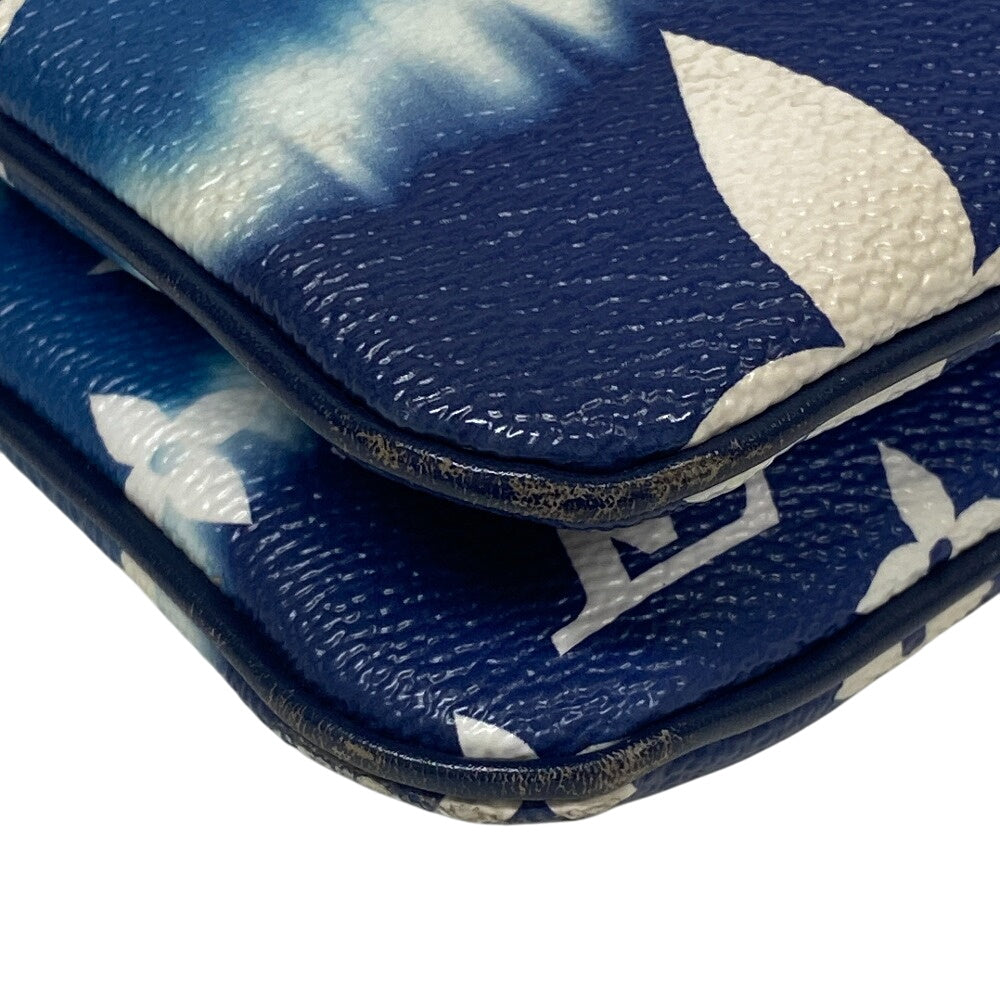 LOUIS VUITTON Pochette M69124 leather blue LV Escal Pochette double zip unisex(Unisex) Used Authentic