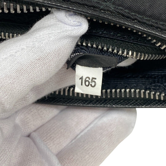 PRADA Handbag 1BH026 Nylon black Chain handbag Triangular plate test input Women Used Authentic