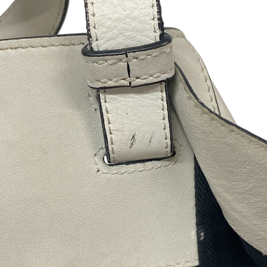 LOEWE Shoulder Bag leather white Hammock Small Women Used Authentic