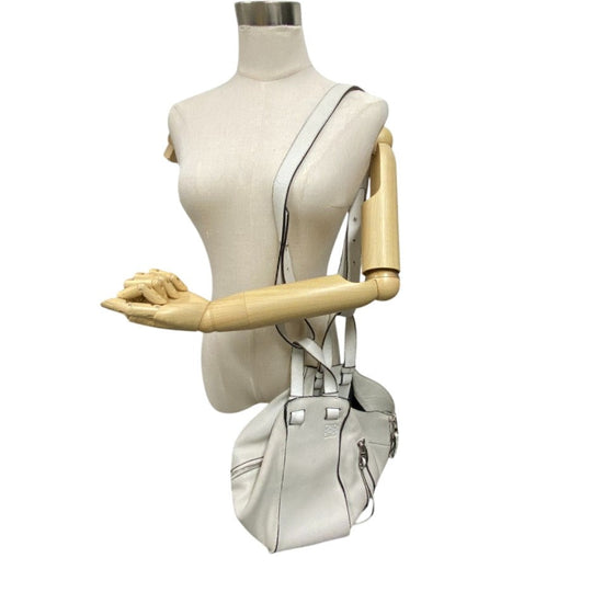 LOEWE Shoulder Bag leather white Hammock Small Women Used Authentic