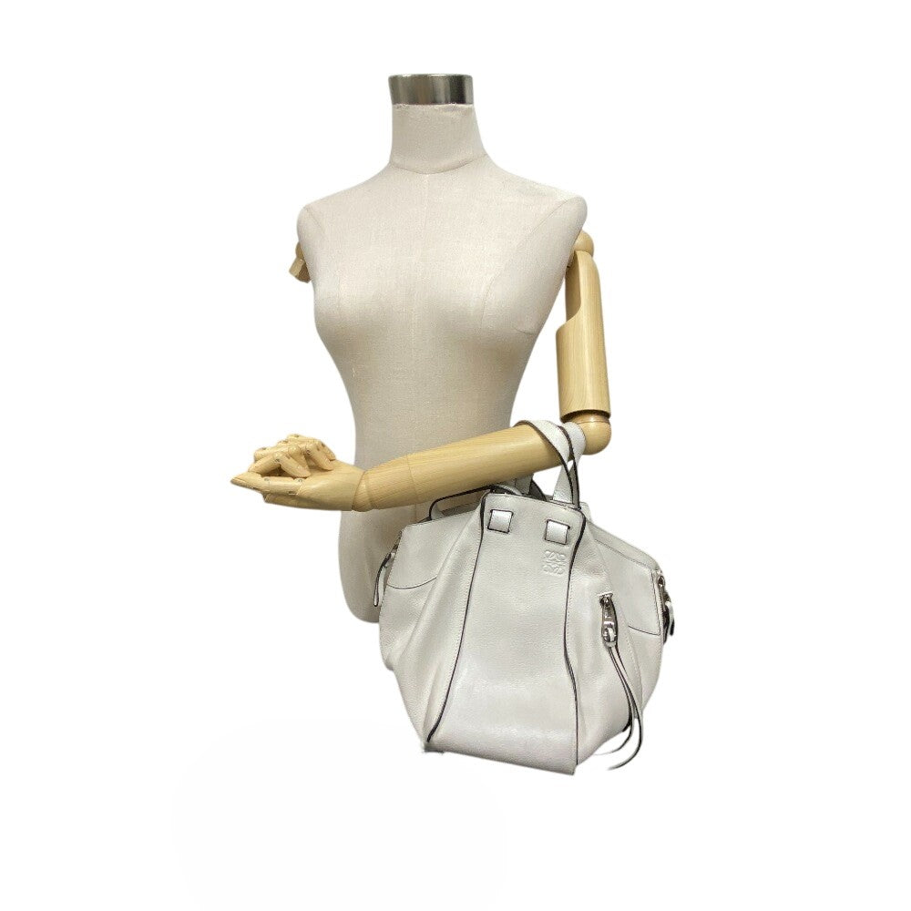 LOEWE Shoulder Bag leather white Hammock Small Women Used Authentic