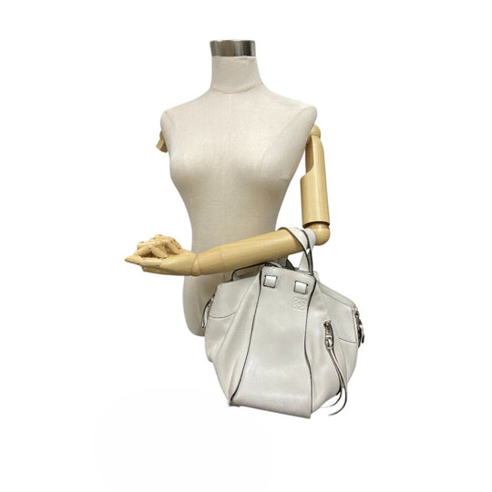 LOEWE Shoulder Bag leather white Hammock Small Women Used Authentic