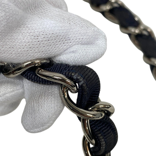 CHANEL Shoulder Bag canvas blue Coco Cabas Women Used Authentic