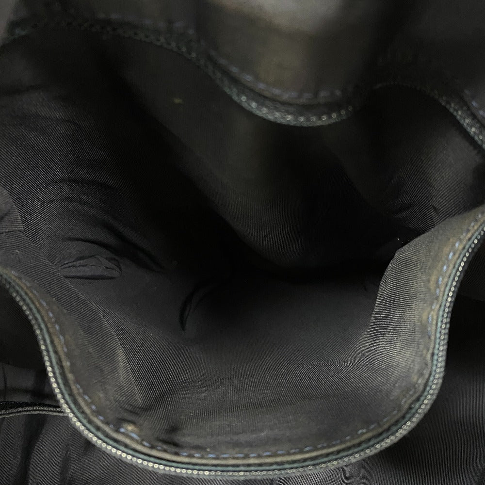 CHANEL Shoulder Bag canvas blue Coco Cabas Women Used Authentic