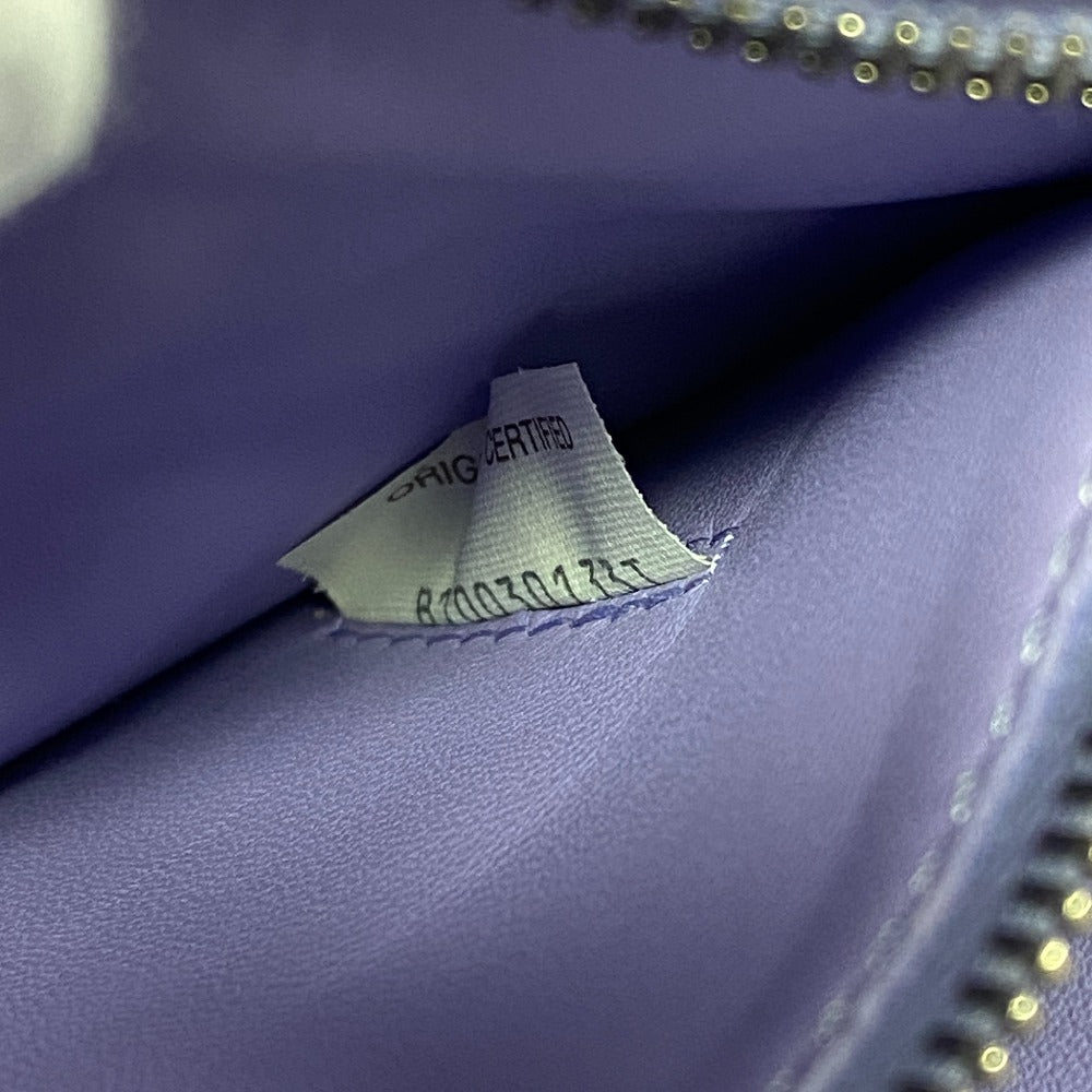 BOTTEGAVENETA Handbag leather purple 2WAY handbag Maxi INTRECCIATO Cassette Women Used Authentic
