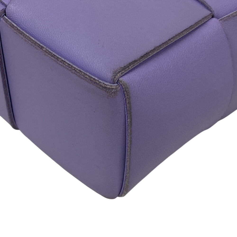 BOTTEGAVENETA Handbag leather purple 2WAY handbag Maxi INTRECCIATO Cassette Women Used Authentic