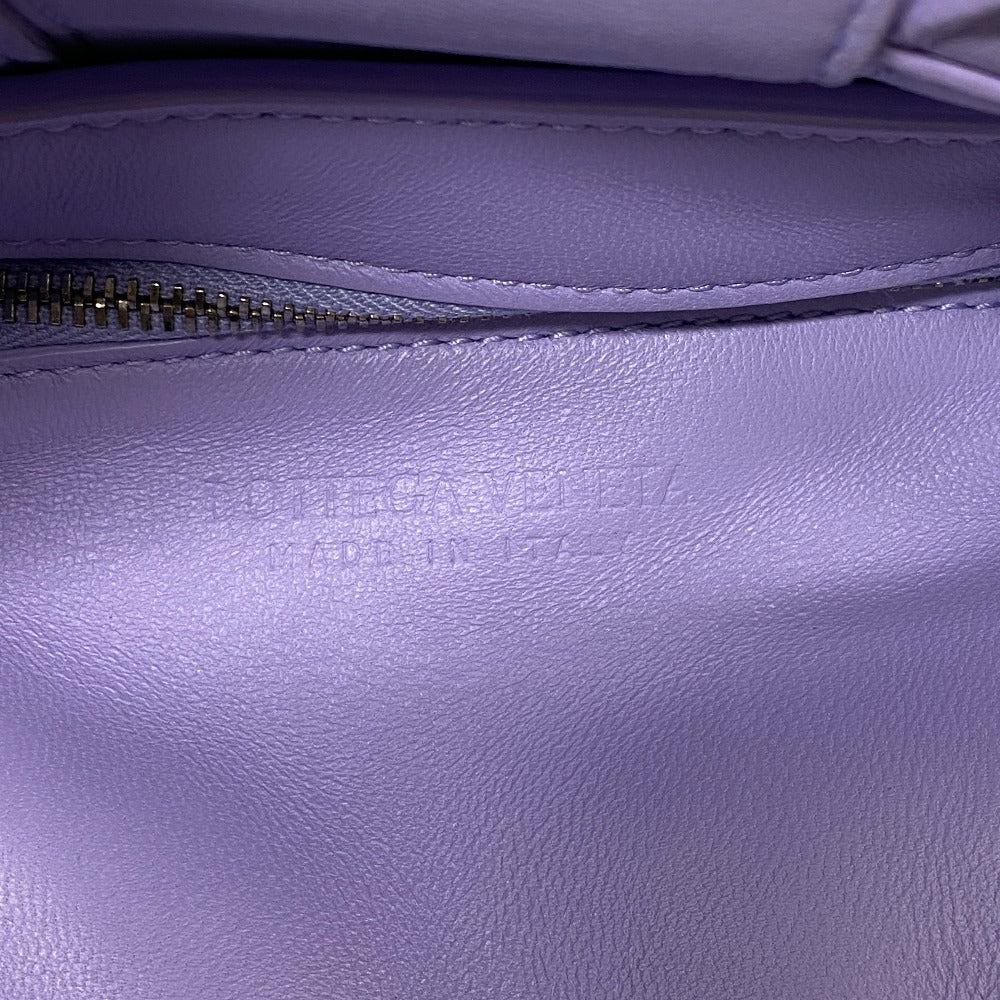 BOTTEGAVENETA Handbag leather purple 2WAY handbag Maxi INTRECCIATO Cassette Women Used Authentic