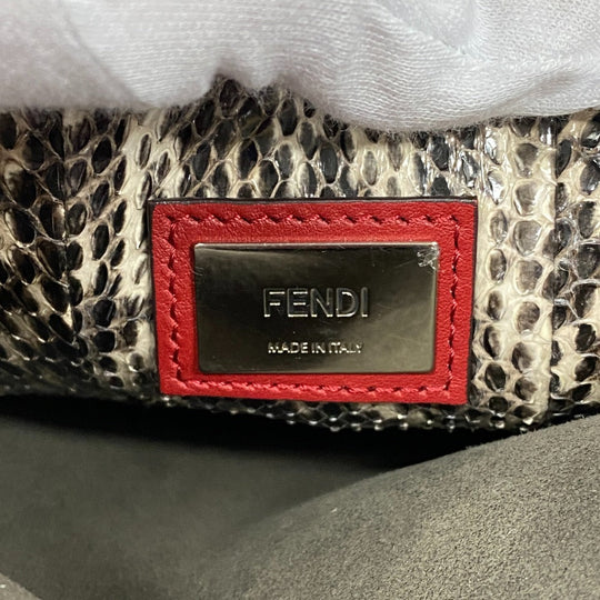 FENDI Handbag 8BN290 leather Red 2WAY Shoulder Bag Peek-a-boo regular Women Used Authentic