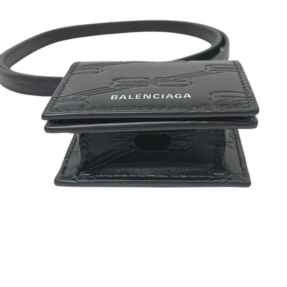 BALENCIAGA Mobile phones and smartphone accessories 717747 Leather, PVC coated canvas black Women(Unisex) Used Authentic