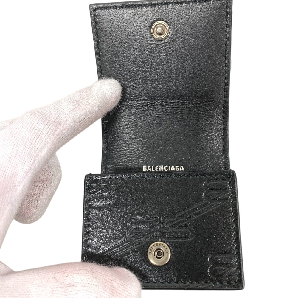 BALENCIAGA Mobile phones and smartphone accessories 717747 Leather, PVC coated canvas black Women(Unisex) Used Authentic