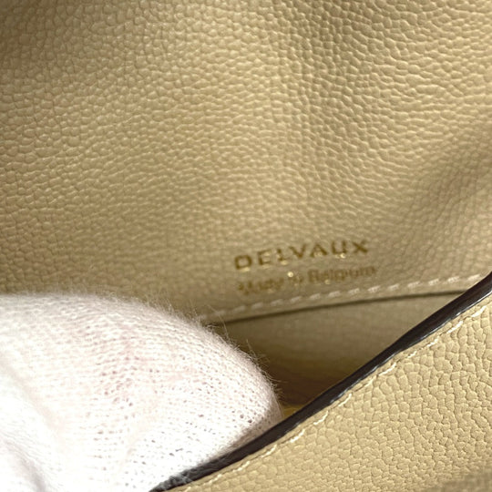 DELVAUX Bifold Wallet leather beige AB0493AAU0 24FDO Women Used Authentic