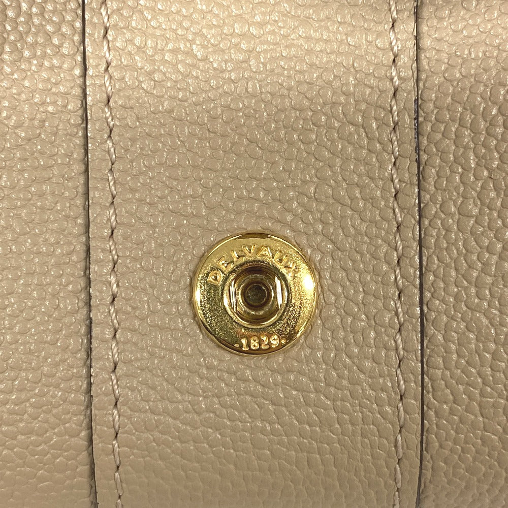 DELVAUX Bifold Wallet leather beige AB0493AAU0 24FDO Women Used Authentic