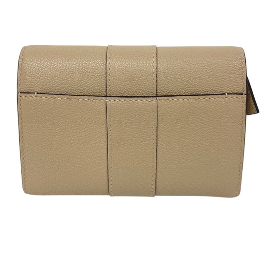 DELVAUX Bifold Wallet leather beige AB0493AAU0 24FDO Women Used Authentic