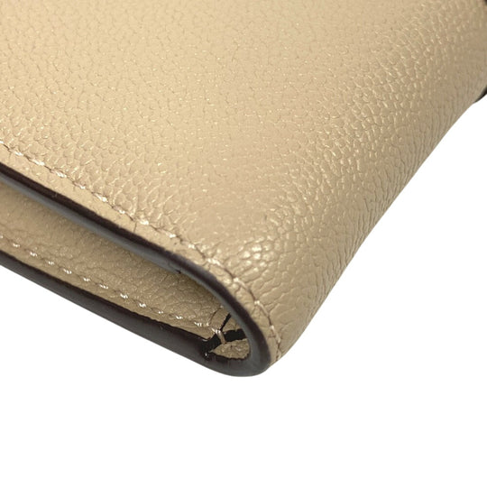 DELVAUX Bifold Wallet leather beige AB0493AAU0 24FDO Women Used Authentic